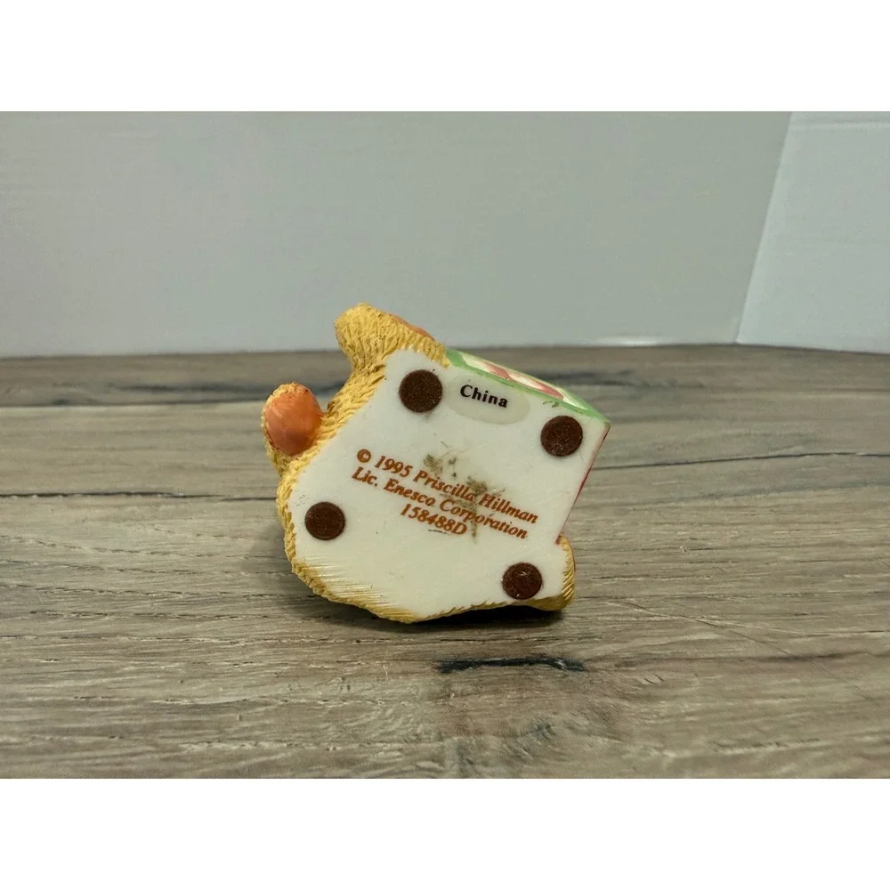 1995 Cherished Teddies Bear with Alphabet Block D Figurine 158488D Enesco - Picture 5 of 6
